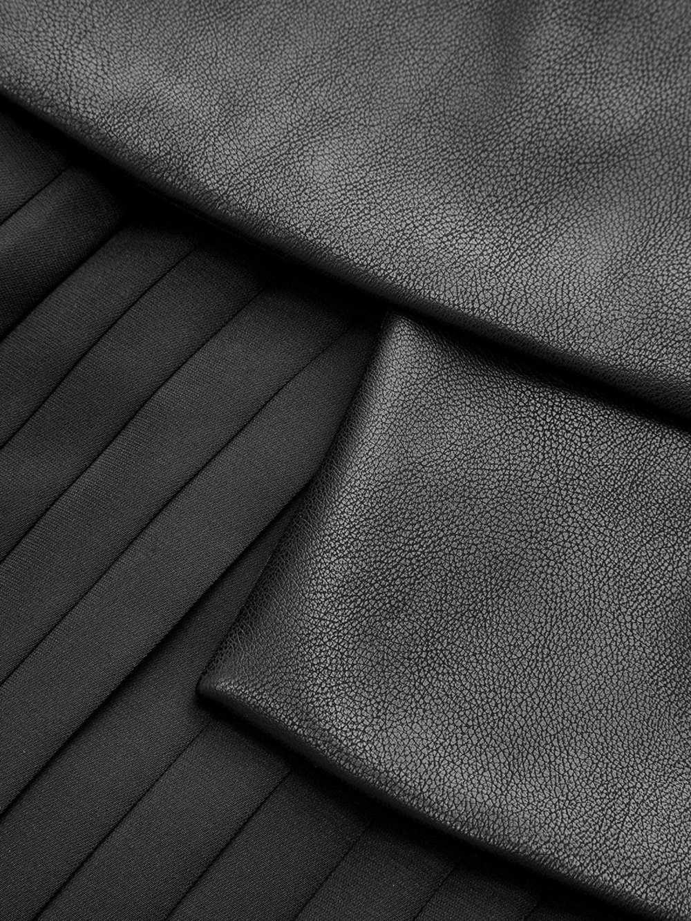 Commense Black Faux-Leather Peplum Mini Dress - Picture 4 of 4